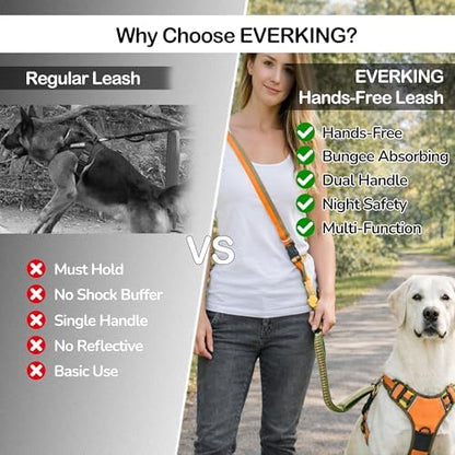EVERKING Hands-Free Dog Leash with Waist Belt for Running & Walking - Image 4