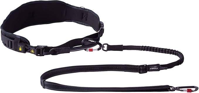 Airtech Dog Sport Belt and Leash Set L/XL - Large/X-Large - Nightsky Black