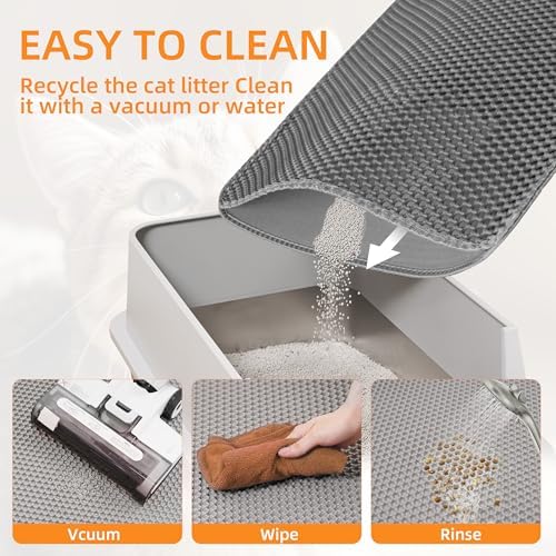 Cat Litter Mat 47"x33" Urine-Proof XL Litter Mat for Litter Box Mat - Image 3