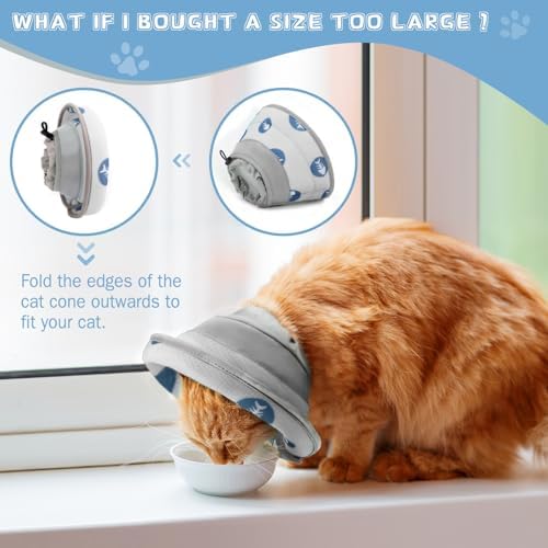 Cat Cone Collar Soft Elizabethan Collar for Surgery Recovery - Adjustable for Small and Large Cats Kittens to Stop Licking - Image 4