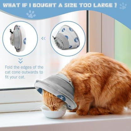 Cat Cone Collar Soft Elizabethan Collar for Surgery Recovery - Adjustable for Small and Large Cats Kittens to Stop Licking - Image 4