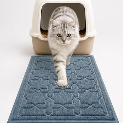 Yimobra Cat Litter Mat, Waterproof Litter Trapping Mat, 24x20, Tea Blue by Yimobra