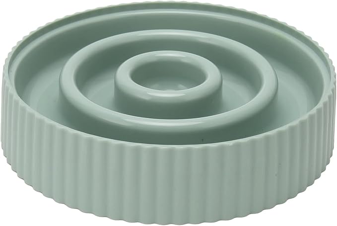 Dog Food Bowl Slow Down Eating Slow Feeder Pet Bowl Prevent Choking Interesting for Small Medium Dogs (Green)
