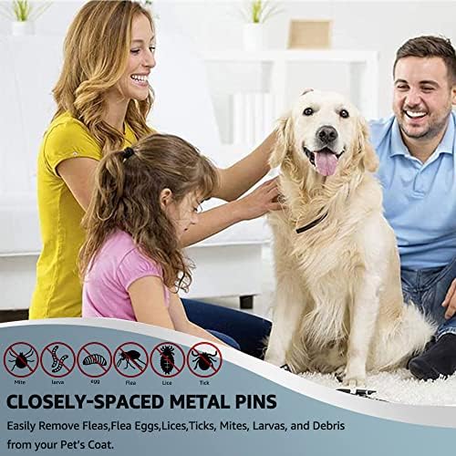 SKYPIA Multipurpose Fine Tooth Grooming Comb - 3 Packs, for Dogs, Cats, Puppies, Kittens, Removes Fleas, Ticks, Lice, Dandruff, and Hair Lice (Blue) - Image 7