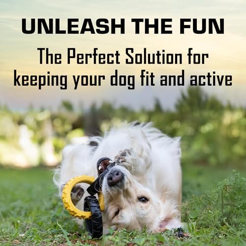 Tonka 3-Ring Tug Outdoor Dog Toy, 10.5 Inch Ring Dog Tug Toy for Medium and Large Breeds, Black/Yellow - Image 4