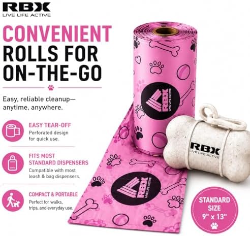 RBX Dog Poop Bags with Leash Holder, 320 Bags, 16 Refill Rolls - Image 6