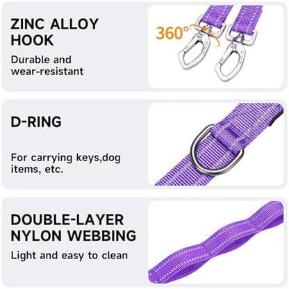 EXCELLENT ELITE SPANKER 5FT Reflective Double Dog Leash for Two Dog 3/4" W - Image 4