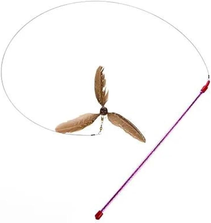 GoCat Da Purr-Peller Cat Toy, A Feather Propeller That Spins as it is Guided Through The Air (Тwo Рack)
