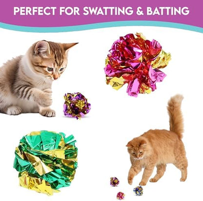 SPOT Ethical 1-1/2-Inch Mylar All Breed Sizes Balls Cat Toys, 4-Pack for All Breed Sizes - Image 3
