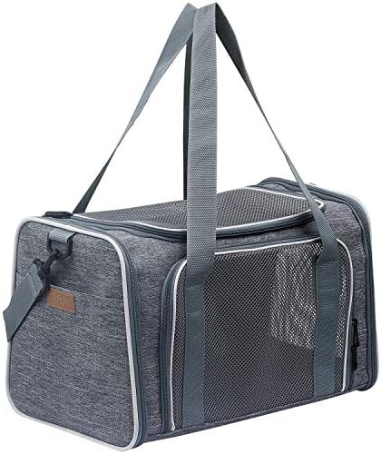 Cat Carrier - Portable Foldable Dog Pet Carrier, Soft-Sided Pet Bag up to 15 Lbs, Airline Approved Travel Puppy Carrier by Akinerri