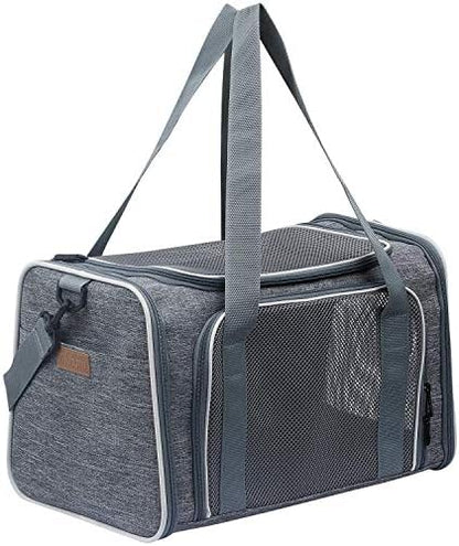Cat Carrier - Portable Foldable Dog Pet Carrier, Soft-Sided Pet Bag up to 15 Lbs, Airline Approved Travel Puppy Carrier by Akinerri