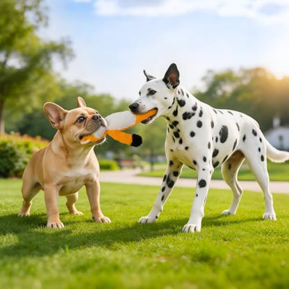 3Pack No Stuffing Dog Squeaky Toys, Plush with Crinkle for Medium Small Pet - Image 6
