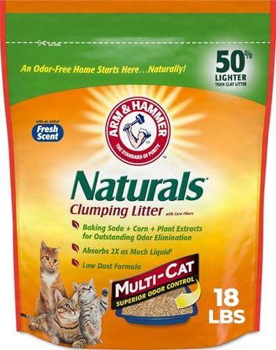 ARM & HAMMER Naturals Clumping Cat Litter, Multi Cat, 18 lbs by ARMHAMMER