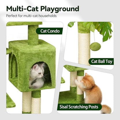 Meecal Green Cat Tree, 47-Inch Cat Tower for Kittens Under 6 Months 9lbs - Image 5