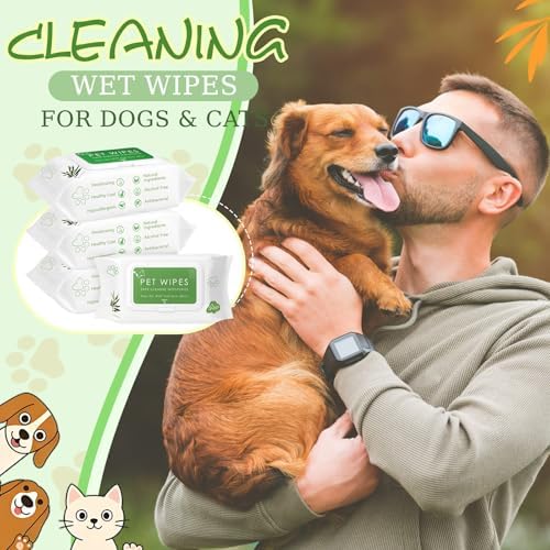 Treela 10 Pack Dog Pet Wipes, 80 Count Paws Body, Tea Tree Flavor - Image 6