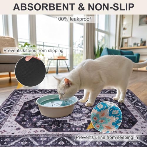 BEAUTYZOO Cat Litter Mat, 28" x 36" Large Litter Trapping Mat, Waterproof - Image 7
