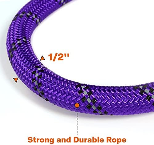 Taglory Rope Dog Leash for Medium Large Dogs, 6 FT Padded Handle, Purple - Image 3