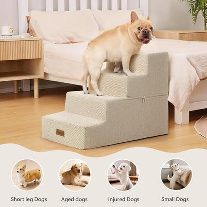 Aodisman Dog Steps for Bed or Couch,4-Step Pet Stairs for Small Dogs & Cats - Image 6