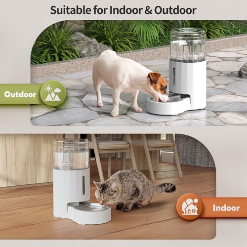 JUNSPOW Cat Water Dispenser with Stainless Steel Bowl (4L White) - Image 6