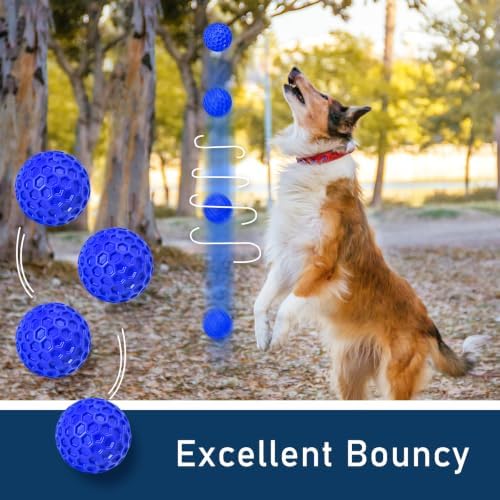 Indestructible Squeaky Dog Ball for Aggressive Chewers, Rubber Interactive Dog Toy for Teething, Relieving Anxiety. Chew Toy for Large, Medium Breeds, Outdoor & Indoor Ball. - Image 6