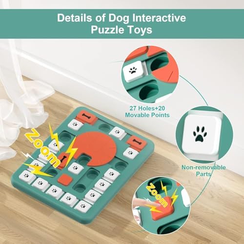 Dog Puzzle Toys, Treat Dispensing Dog Enrichment Toys for IQ Training and Brain Stimulation, Interactive Mentally Stimulating Toys as Gifts for Puppies, Cats, Dogs (L-Level 4) - Image 6