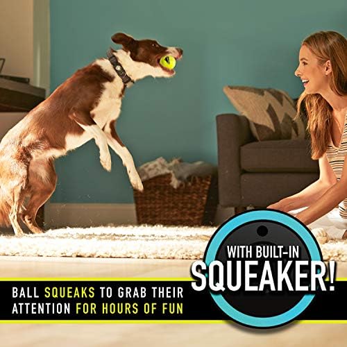 Franklin Sports Ready Set Fetch Squeaker Tennis Ball Dog Toy - 3 Pack - Image 2