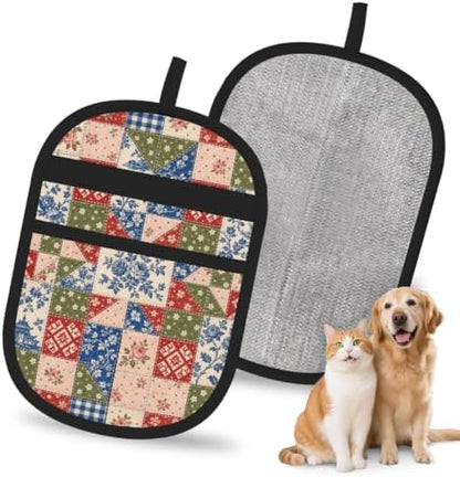 Patchwork Quilt Pet Hair Removal Glove Brush Hair Remover Tool for Carpet by Unknown