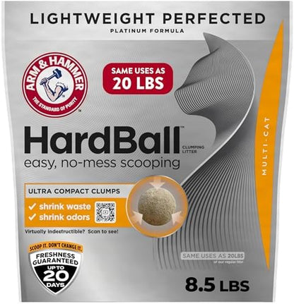 ARM & HAMMER HardBall Clumping Cat Litter, Garden Bloom, 8.5 Lbs by ARMHAMMER