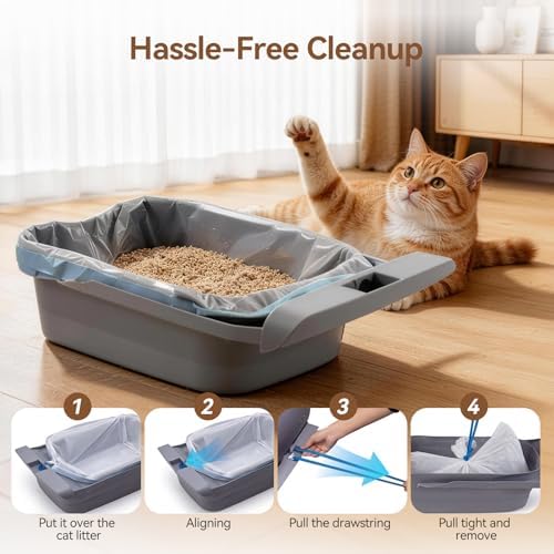 Cat Litter Bags 27"x13" for NeakM1 & Petpiv 11/12, Thick with Drawstring - Image 6