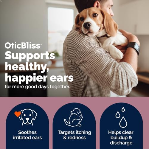 Vetnique Oticbliss Medicated Ear Drops for Dogs & Cats, Infection & Allergy (Allergy Ear Drops) - Image 2