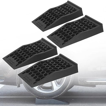 OULEME 2.44" Lift Low Profile Car Service Tire Ramp, 17"x9.5"x3.1", 4PK by OULEME