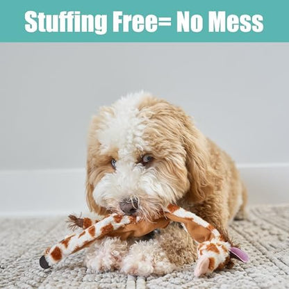 SPOT Skinneeez Giraffe 14 Inch Stuffing-Free Plush Squeaky Dog Toy – Soft Interactive Chew Toy for Small and Medium Dogs – Mess-Free Play for Light & Moderate Chewers - Image 5