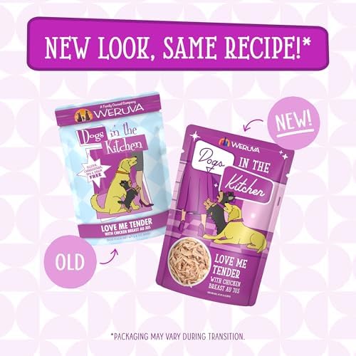 Weruva Dogs in the Kitchen, Love Me Tender with Chicken Breast Au Jus Dog Food, 2.8oz Pouch (Pack of 12) - Image 3