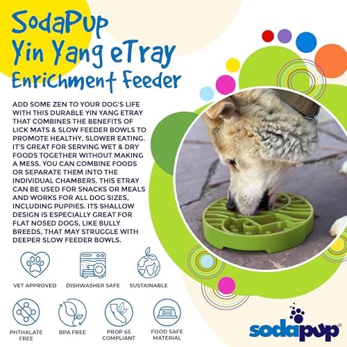 SodaPup Yin Yang eTray – Durable Enrichment Feeder Made in USA from Non-Toxic, Pet-Safe, Food Safe Material for Mental Stimulation, Calming, Slowing Down Eating, Healthy Digestion, & More - Image 3
