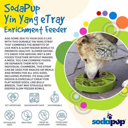 SodaPup Yin Yang eTray – Durable Enrichment Feeder Made in USA from Non-Toxic, Pet-Safe, Food Safe Material for Mental Stimulation, Calming, Slowing Down Eating, Healthy Digestion, & More - Image 3