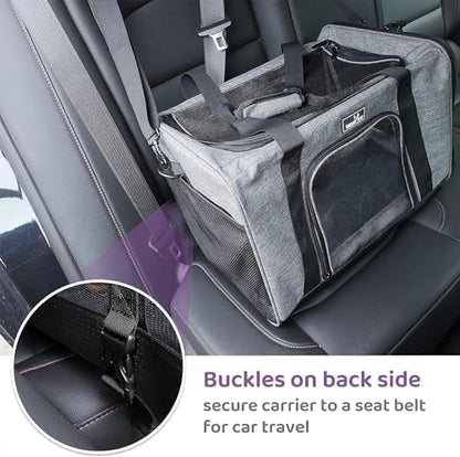 Wakytu TSA Approved Pet Carrier for Small Cats and Dogs,17.7x11x8.3, Black - Image 6