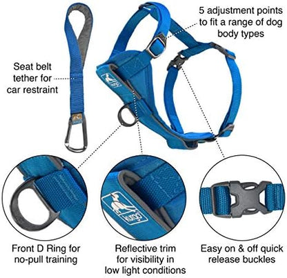Kurgo Tru-Fit Smart Harness, Blue, Extra Small - Image 2