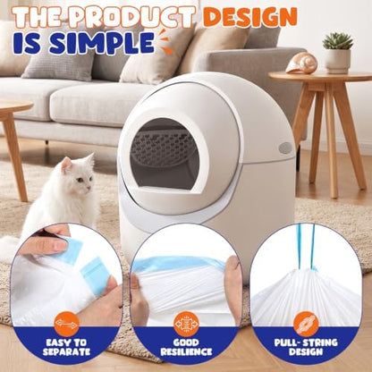 300 Count Cat Litter Box Liners, Drawstring Waste Bags - Image 6