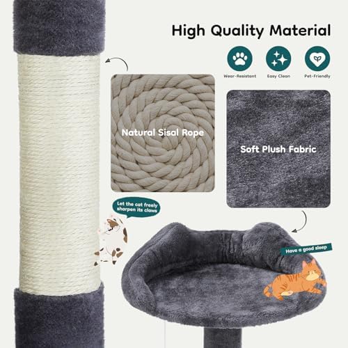 DUMOS 54 Inch Cat Tree Tower with Scratching Posts - Image 5