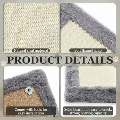 Dansydaisy Cat Tree Replacement Parts 23.8 x 8.5 Inch Cat Tree Tower Accessories Sisal Ladder Scratching Board Kitty Scratcher Refill Board Furniture Parts for DIY Indoor Kitten Condo Activity Center - Image 3