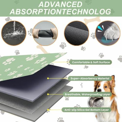 Pet Feeding Mat Dog Cat Food Mat Absorbent No Stains Quick Dry Rubber Bottom Anti-Slip Water Bowl Mats Easy to Clean for Indoor Pet Placemats Water Dispenser Mat - Image 5
