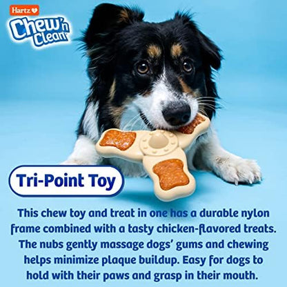 Hartz Chew ‘n Clean Chew Toy and Treat in One Chicken Flavored Tri-Point Dog Toy, Small (Pack of 2) - Image 5