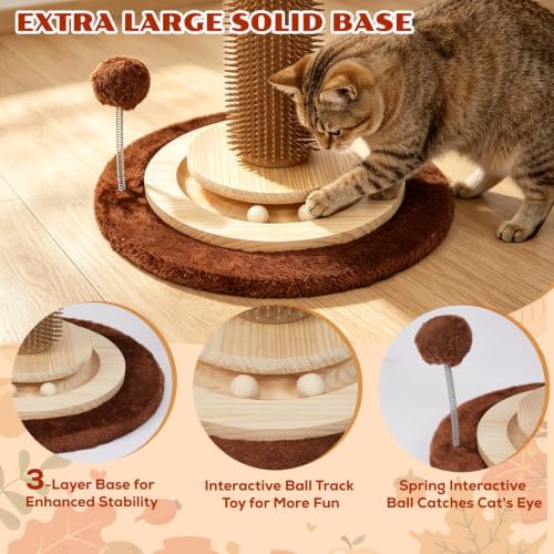 Cat Scratching Post, 46" Tall Scratcher Post for Indoor Adult Cats - Image 3