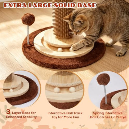 Cat Scratching Post, 46" Tall Scratcher Post for Indoor Adult Cats - Image 3