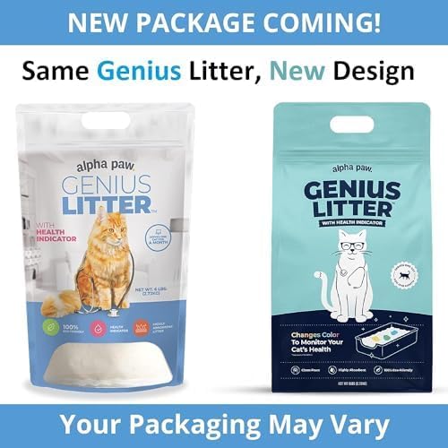 Genius Litter Health Monitoring Cat Litter, Featured on Shark Tank, Lightweight Crystal Silica Gel, Non Clumping, Dust Free, Low Tracking, Odor Control for Indoor Cats and Kittens, 2 Bag (12lb) - Image 6