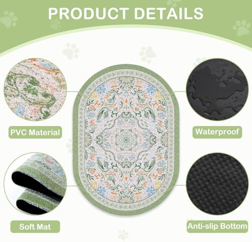 Bienbee Cat Litter Mat, 40" x 30" Dense Trapping Mesh for Litter Boxes - Image 3