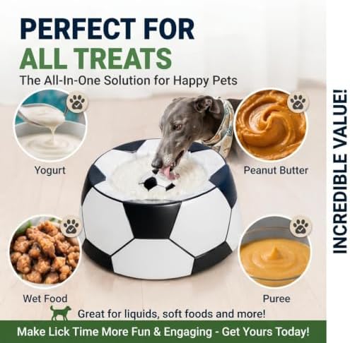 SAVAN IPA Slow Feeder Dog Bowls for Liquid with Rolling Ball, Interactive Lick Bowl Anti-Slip Slow Feeder for Wet Food, Water & Treats Lick Toy for Dogs Cats Large Medium Small (Black and White) - Image 6
