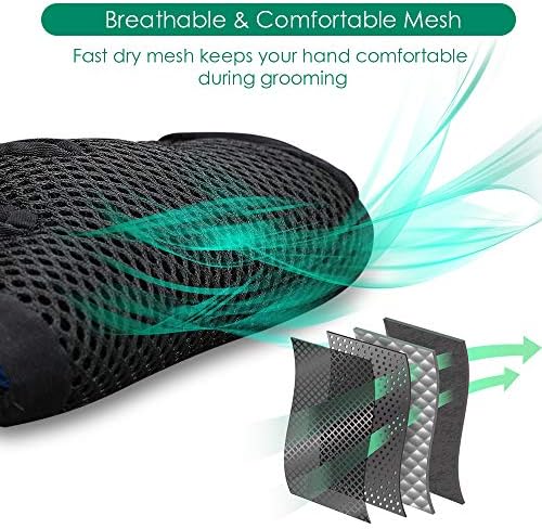 Pet Hair Removal Glove with 255 Silicone Tips for Dogs & Cats, 1 Pair Green - Image 6
