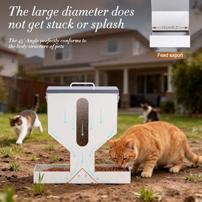 Automatic Cat Feeder 2 Cats Gravity Dual Cat Food Dispenser - Image 4