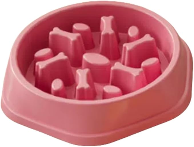 Slow Feeder Dog Bowls- Promote Healthy Eating Habits,Dog Puzzle Feeder,Anti-Gulping Puzzle Design for Small/Medium/Large Pets, Reduce Bloat & Improve Digestion (Pink)